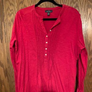 Brick Red LRL Lauren Jeans Co. Long Sleeve Top Size XL